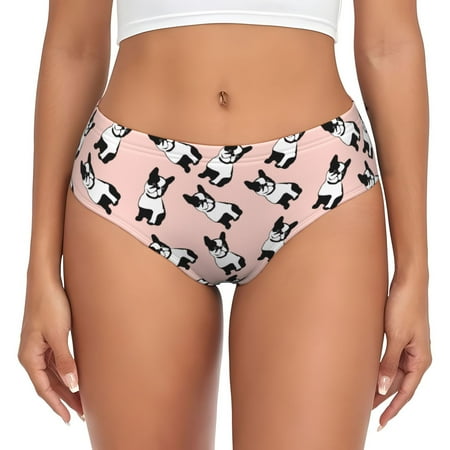 Womens Underwear - French Bulldog1 No Show Seamless Underwear for Women  Soft Comfort Stretch Women s Panties  Hipster Ladies Panties Bikini Underwear Briefs