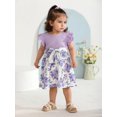 thumbnail image 5 of Infant Baby Girl Ruffle Sleeveless Dress Casual Little Girl Summer Swing Sundress(3-6 Months,Purple), 5 of 6