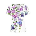 thumbnail image 3 of Patlollav Womens Short Sleeve Tops Fashion Print V-neck Spring Summer Shirts, 3 of 6