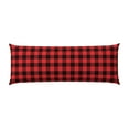 thumbnail image 2 of Disketp Buffalo Plaid Red Black Print Body Pillow Cover - Super Soft 20x54 Body Pillow Case,Long Side Hidden Zipper, 2 of 8
