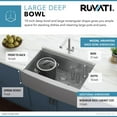 thumbnail image 6 of Ruvati 30-inch Apron-front Workstation Kitchen Sink 16 Gauge Single Bowl, 6 of 18