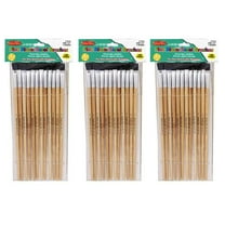Charles Leonard Flat Easel Brushes, 0.5", Bristle, 12 Per Pack, 3 Packs