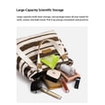 thumbnail image 3 of Hue & Hold Women's Colored Striped Handbag Simple Large Capacity Canvas Shoulder Bag Casual Versatile Fashionable Commuter Bag,Black, 3 of 11