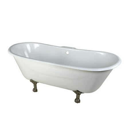 UPC 663370286728 product image for Kingston Brass VCT7D6728NH8 67 inches Cast Iron Double Slipper Clawfoot Bathtub  | upcitemdb.com