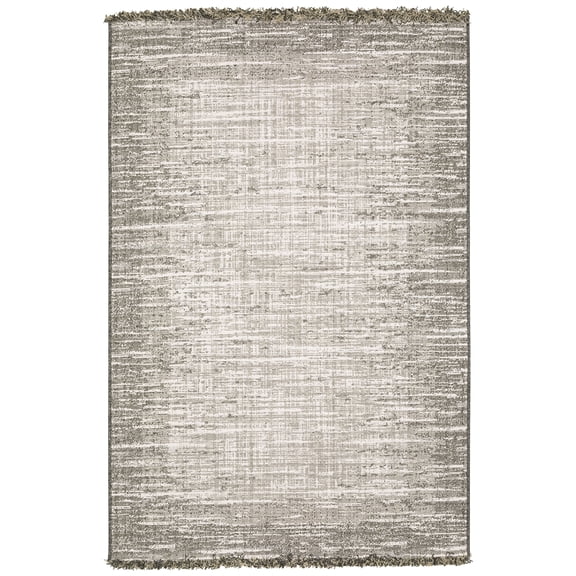 Woven Trends Velvet - 502J4 - Classic Casual Style Distressed solid Pattern, Stain and Fade Resistant, Living Room, Bedroom, Office, Polypropylene Flat Woven Area Rug in Beige - 6' x 9'