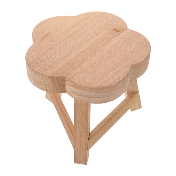 ETEREAUTY Light Brown Wood Pedestal Stand for Home Decor Stable Natural Wooden Display Riser for Plants and Vases