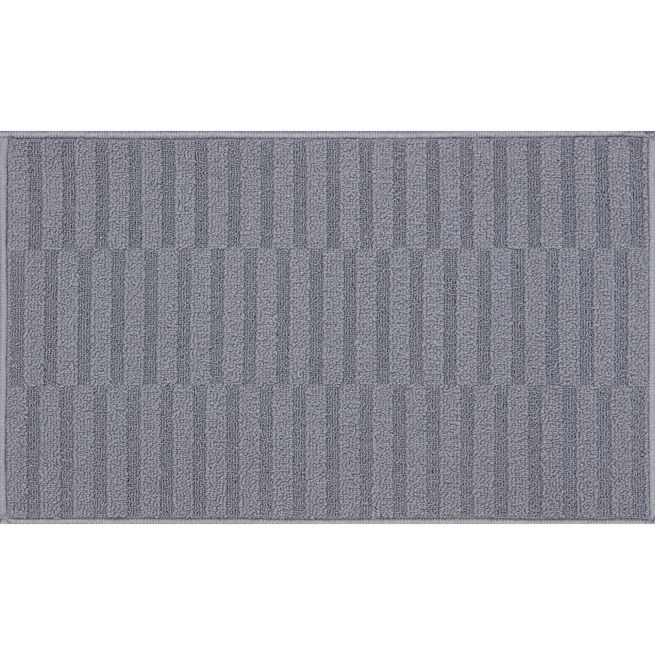 Mainstays Dark Gray Checkered Woven Rug 18" x 30"