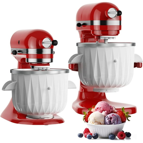 Ice Cream Attachment for , As Ice Cream Maker Attachment, Compatible with KitchenAid 4.5 Qt and Larger Stand Mixers
