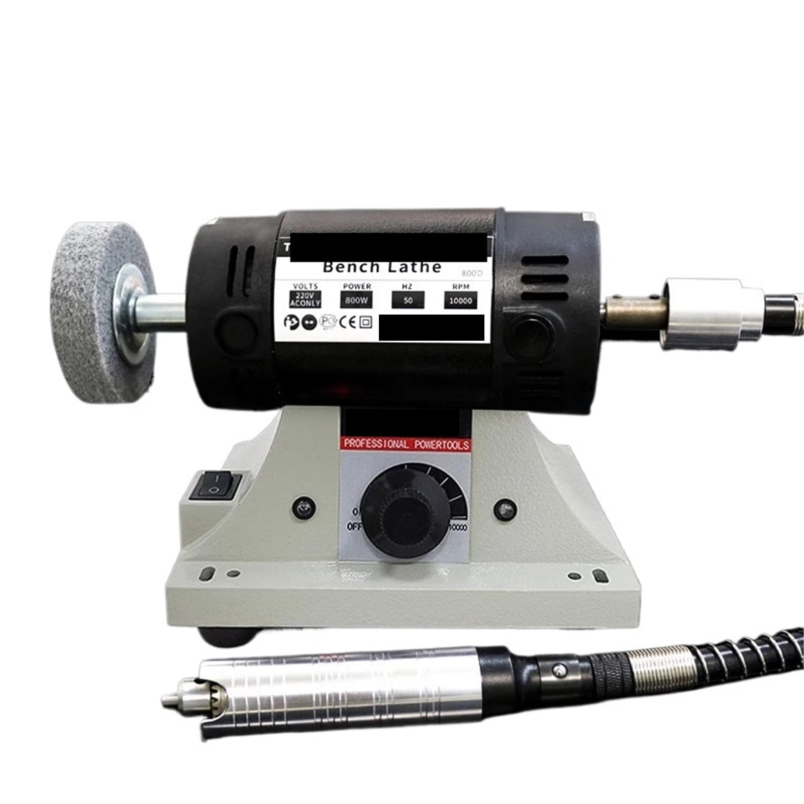 800W High-Power Bench Grinder Electric Eoodworking Jade Carving Polishing Machine Grinder 0.3-4mm Flexible Shaft Handle ,Easy to Use