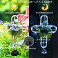38 inch Cross Solar DHF10 Light Outdoor Art Decoration Metal and Blue