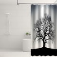 thumbnail image 6 of Tree Shower Curtain for Bathroom, Black Tree Shower Curtain Set Waterproof Polyester Durable Bathtub Curtain Decor with 12 Hooks, 72x72 inches, 6 of 6