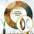 thumbnail image 3 of Designart "Earthy Euphony Hardedge Art wall decor VI" Abstract Collages Multi-Color Large Round Mirror - Round Mirror Wall Décor - Modern Round Printed Mirror 36" x 36" Inch, 3 of 5