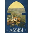 thumbnail image 2 of Vintage Apple Collection 18x24 White Modern Wood Framed Museum Art Print Titled - Assisi, 2 of 4