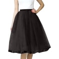thumbnail image 2 of Cxenplz 1950s Vintage Knee Length Crinoline Petticoats for Women Tulle Skirts for Under Dresses 50s Clothing, 2 of 7