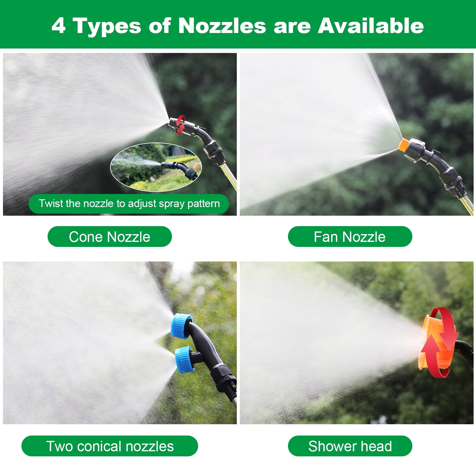 4 Gallon Battery Powered Backpack Sprayer, 12V Lawn & Garden Sprayers