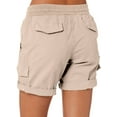 thumbnail image 5 of SHEWIN Womens Shorts High Waist Drawstring Casual Hiking Short Pants Outdoor Relaxed Fit Summer Active Shorts with Pockets S-2XL, 5 of 7