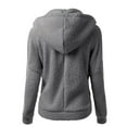 thumbnail image 3 of SBYOJLPB Hooded Sweatshirt Women Hooded Sweater Coat Winter Warm Wool Zipper Coat Cotton Coat Outwear Dg2Xl, 3 of 6