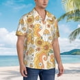 thumbnail image 5 of Goofa Groovy Hippie Flower Mushrooms Hawaiian Shirt for Men, Unisex Summer Beach Casual Short Sleeve Button Down Shirts,Aloha Tropical Floral print shirt-Small, 5 of 9