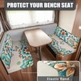 thumbnail image 2 of XYZCANDO Boho Flower Butterfly RV Dinette Cushions Washable Couch Cover 2 Cushion Sofa Universal Sofa Slip Covers for 2 Seat Cushion Couch RV Accessories for Inside Bench Seat Cover White, 2 of 7