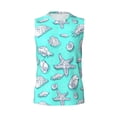 thumbnail image 6 of Lsque Seashell And Starfish Print Men's Cotton Blend Sleeveless Muscle Shirts (S-3XL)- Moisture Wicking, Odor Protection, UPF 30+,Large, 6 of 8