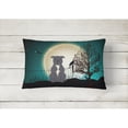thumbnail image 2 of Carolines Treasures BB2236PW1216 Halloween Scary Staffordshire Bull Terrier Blue Canvas Fabric Decorative Pillow, 12H, 2 of 3