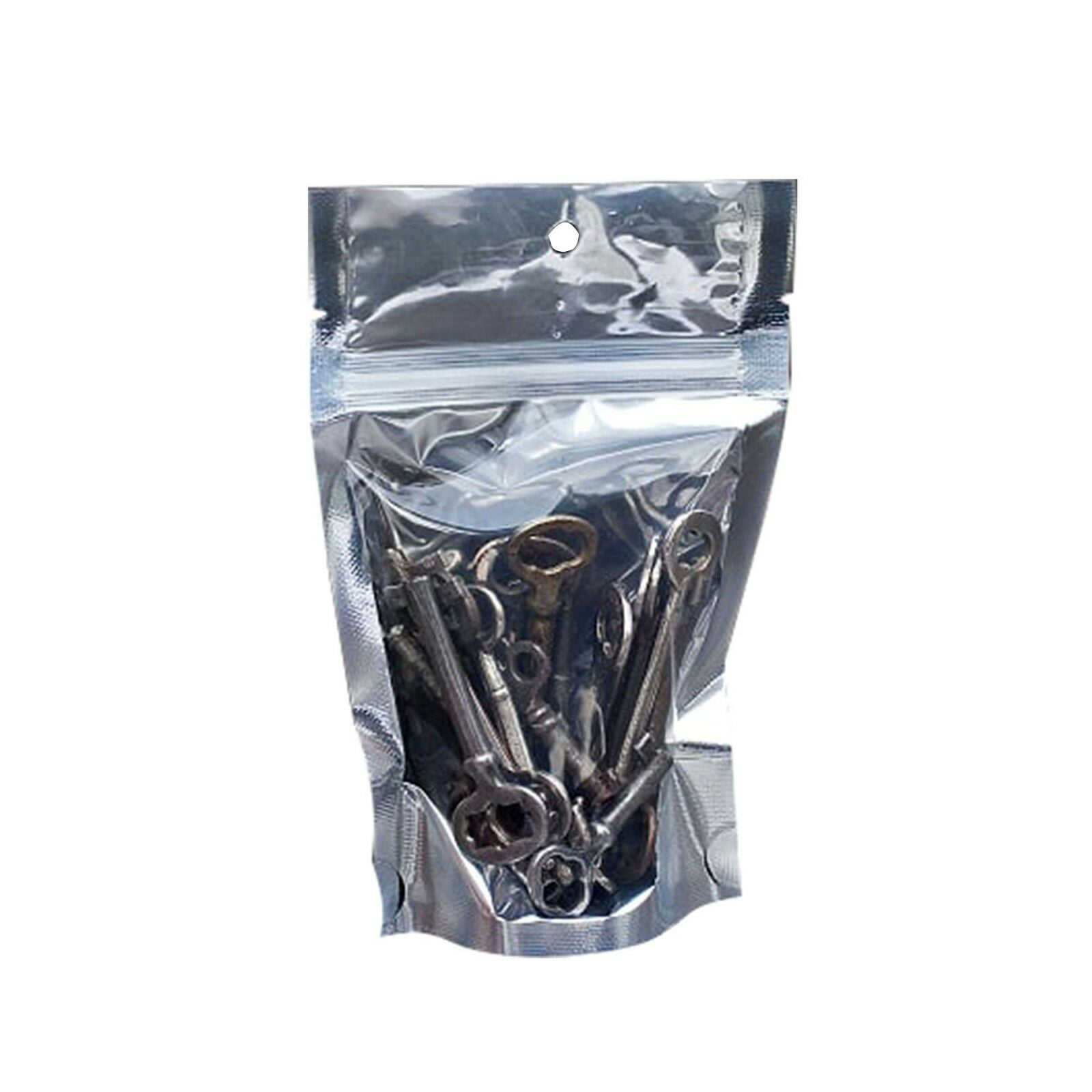 One Side Clear Foil Stand Up Pouches Mylar Food Grade Zip Lock Heat Resealable 
