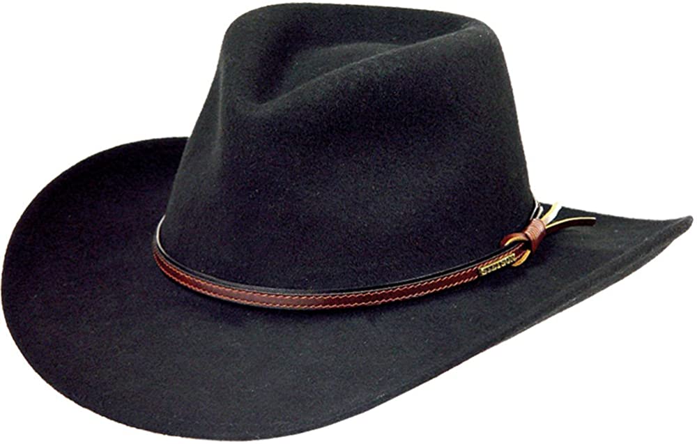 Chapeau Cowboy Stetson En Feutre De Laine - Forme Cattleman, Bord 10 Cm - Déperlant - Pour Homme, Style Western Automne-hiver