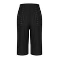 thumbnail image 6 of MLQIDK Pedal Pushers for Women Yoga Leggings Dressy Casual High Waisted Knee Length Yoga Leggings Trendy Summer Yoga Capri Pants with Pockets Black XL, 6 of 7