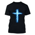 thumbnail image 5 of WXLWZYWL PLus Size T Shirts for Men Round Neck Short Sleeve Go All Out Adult Printed Jesus Script Letters Cross Christian Deluxe Soft Loose Casual Graphic T-Shirts, 5 of 5