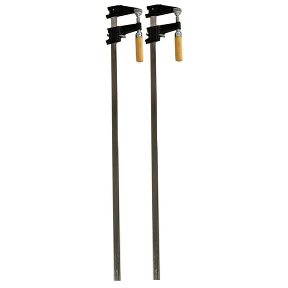 Set of 2 - 36" Steel Bar Clamp with Metal Ratcheting System and Quick Release Suitable for a Wide Range of Woodworking and Metalworking