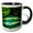Black/White, variant on 3drose, Green Watermelons, 15oz Mug