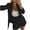 Black, variant on Lindreshi Blazer for Women Women Business Attire Solid Long Sleeve Suit Collar Slimming Cardigan Suit Coat Tops Jacket