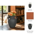 thumbnail image 5 of Sagebrook Home Black Boho Terracotta Vase - Amphora-Style Decorative Flower Holder for Home, Office & Living Room - 9" Black, 5 of 12