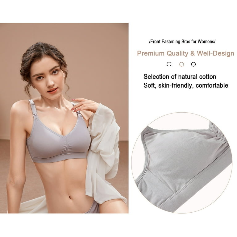Noarlalf nursing bras Womens Full Bust Breastfeeding Bra Maternity Bras  Push Up Silk Seamless Pregnancy Bralette Underwear bras for women