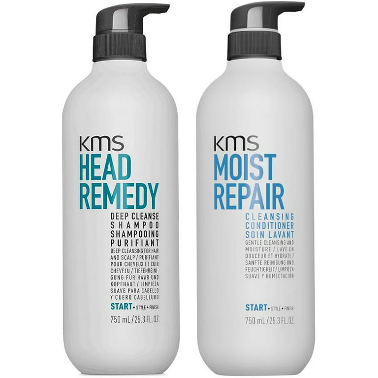 Set B , KMS Set - Head Deep Cleanse Shampoo & Moist Repair Cleansing Conditioner Hair Kit -