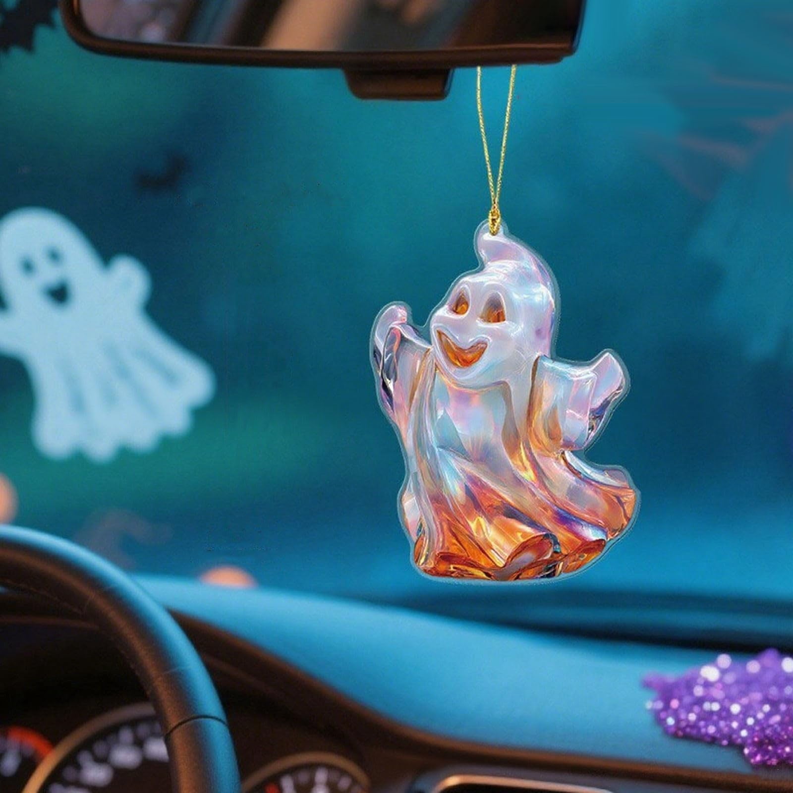 Décorations Halloween En Acrylique Transparent - Figurines 2D Fruits - Pour Table, Étagère, Intérieur/Extérieur