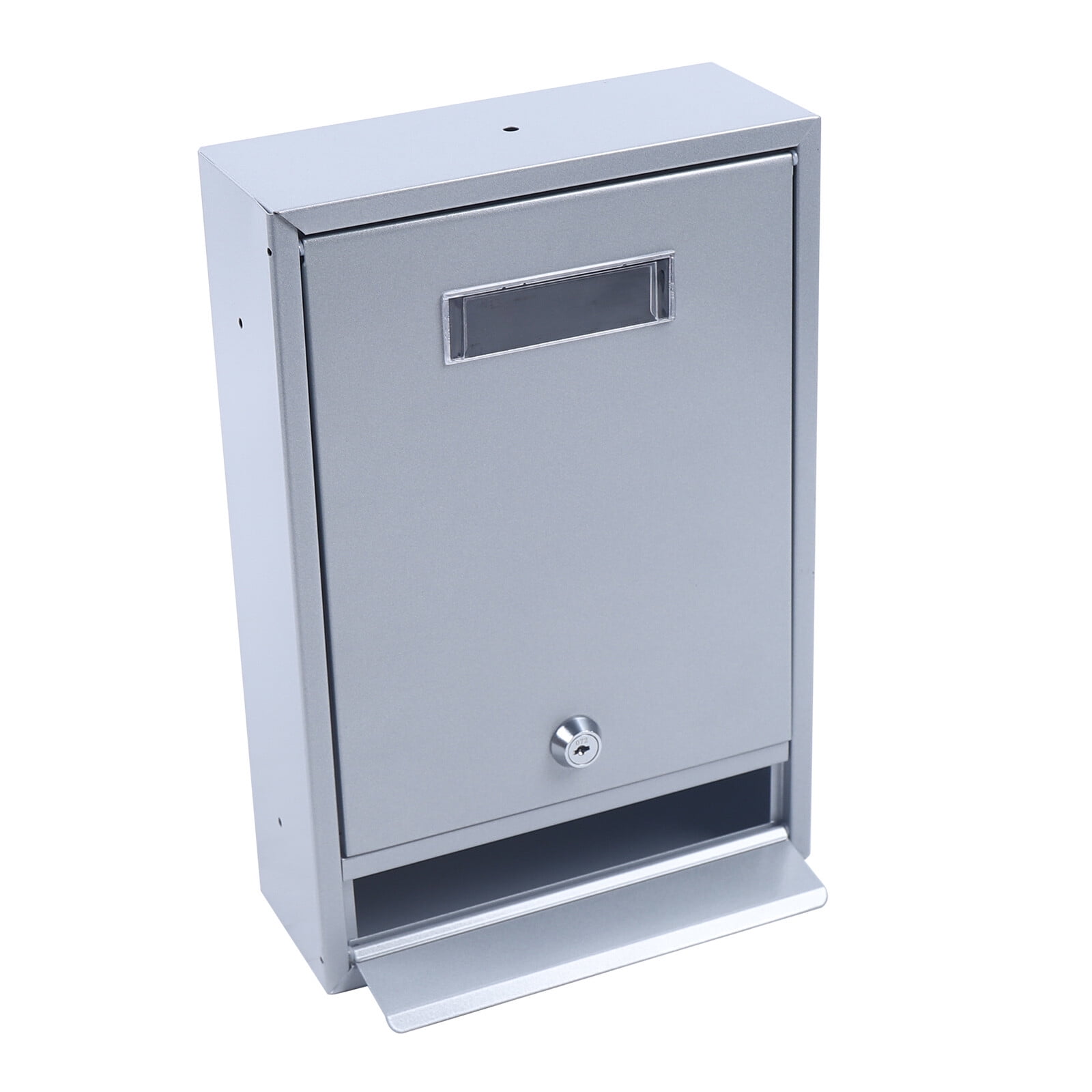 Wall-Mount Mailbox with Keys, Locking Drop Box with Clear Window, Indoor and Outdoor