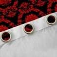 thumbnail image 4 of Manfei Black Red Damask Black Out Curtains for Female, Mystic Western Tribal Curtains Pack of 2 (42x63 Each), Vintage Bohemian Floral Bedroom Curtains, Window Curtains Decor, 4 of 6