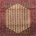 thumbnail image 1 of Ahgly Company Machine Washable Indoor Square Traditional Saffron Red Area Rugs, 5' Square, 1 of 7