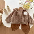 thumbnail image 2 of SUXIAN Baby Coat Jacket for Boy Girl Winter Cute Clothes Toddler Children's Clothing Comfortable Coffee 2-3 Years, 2 of 3