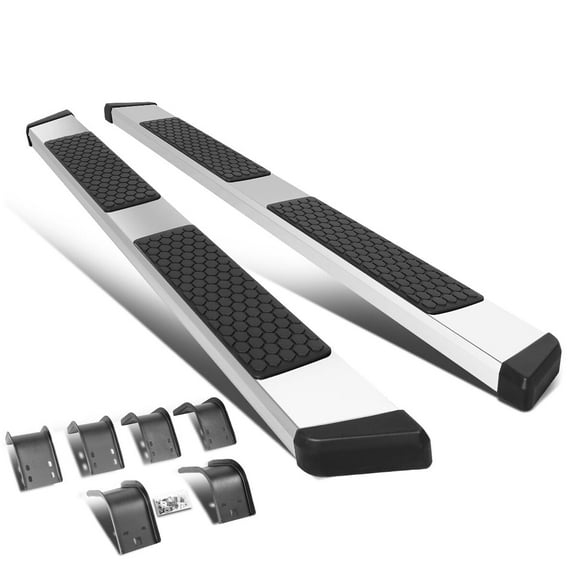 DNA Motoring 5.5" OD Chrome Side Step Nerf Bars Running Boards for 2009-2022 Dodge Ram Crew Cab