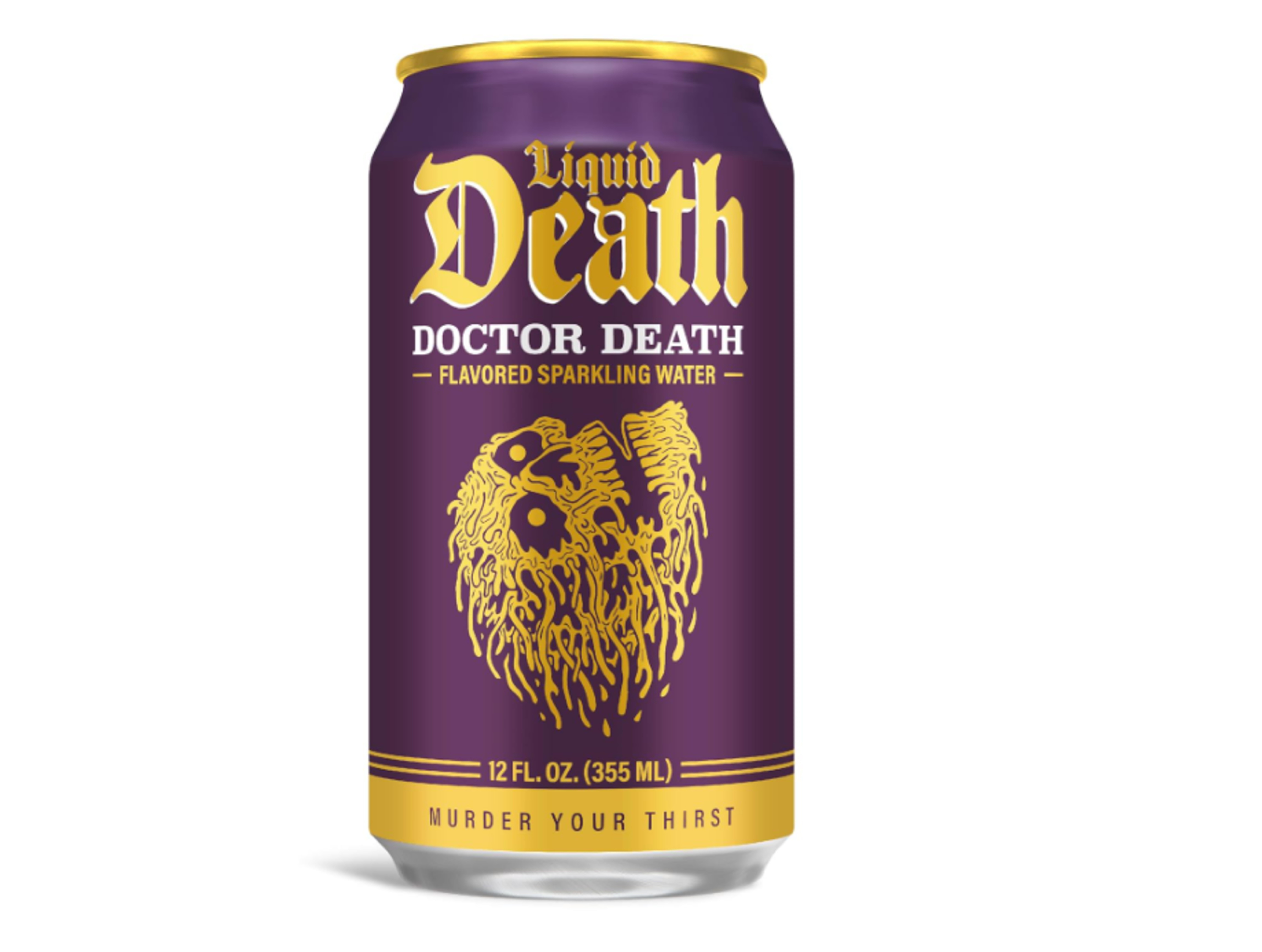 Liquid Death, Doctor Death, Soda-Flavored Sparkling Water, 12-Pack (12oz Cans), Low Calorie & No Artificial Sweeteners