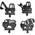 thumbnail image 4 of 4 Pieces Construction Vehicles Silhouette Shape Metal Wall Hooks Coats Hooks Decorative Hooks for Kids Room Boys Room Nursery Playroom Classroom, 4 of 4