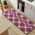 thumbnail image 5 of Red Blue White Star Plaid Checkered Pattern Kitchen Rug Mat,Kitchen Runner Rugs Non Skid Washable,Decorative Kitchen Floor Mats for Kitchen,Sink,Laundry,17"x47.2", 5 of 7