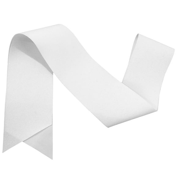 PAMINGONO DIY Blank Glitter Sash for White Polyester Bridal Shower Etiquette Belt One Size Fits Most