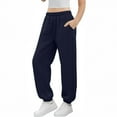 thumbnail image 6 of Sweatpants for Girls Fashion Elastic Waisted Casual Cuffed Sports Pants with Pockets Girls Clothing Size 3-14, 6 of 7