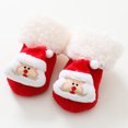 thumbnail image 3 of YESIMOLA Toddler Wool Socks Christmas Rattle Socks Toddler Boys Girls Fluffy Socks Soft Sole Non Slip Toddler Shoes Socks Princess Socks Floor Socks Christmas Socks,Red 1-3 Years, 3 of 5