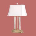 thumbnail image 2 of Renovators Supply Desk Lamps 21" Tall Brass Lmps w/White Shade Table Lamps for Living Room, Bedroom or Home Office, 2 of 3