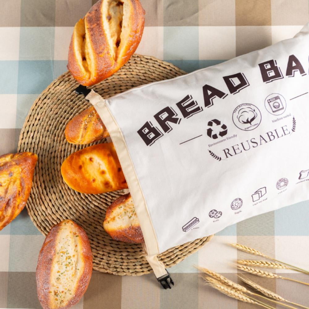 Think4Earth – Bread Bag - Reusable freezer bread bag for homemade bread  maker gift giving - Bread Container for Sourdough Loafs Storage, Large  Bread