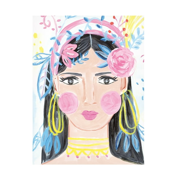 Farida Zaman 'Boho Lady III' Canvas Art